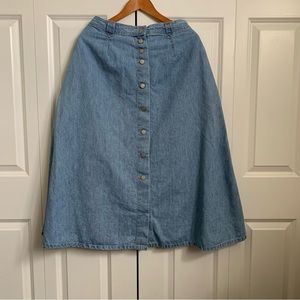 Vintage J. G. Hook Jeans Wear Women’s Full length, Denim Skirt. Size 14